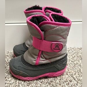 Kamik Snowbug Toddler Snow-boots Pink and Gray Size 7c